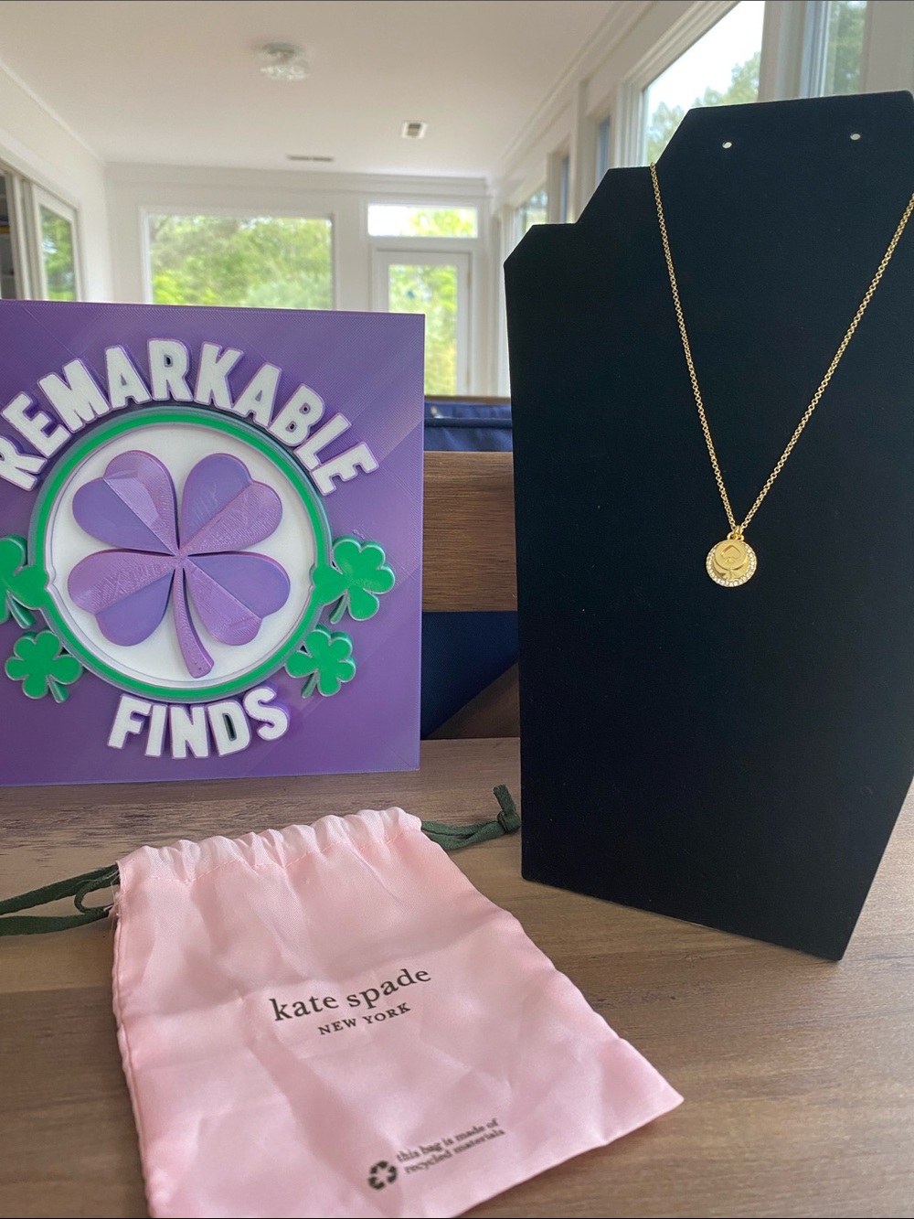 kate spade Gold Disc Pendant Necklace